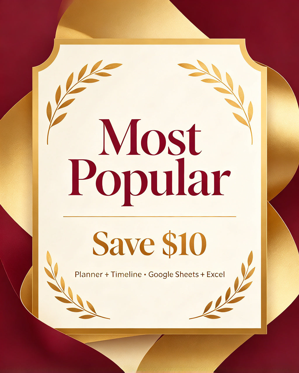 Wedding Planner + 12-Month Timeline Bundle | Google Sheets & Excel | Most Popular